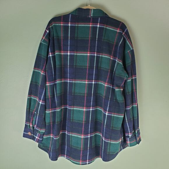 Maurices Womens Multicolor Wilder Plaid Fleece Button Front Shacket Size 1X - Picture 2 of 6